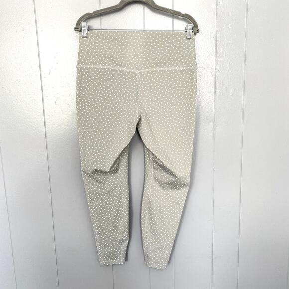 Nike Yoga Gray Polka Dot Twist 7/8 Cropped Athletic Tights Leggings XL - Picture 3 of 7